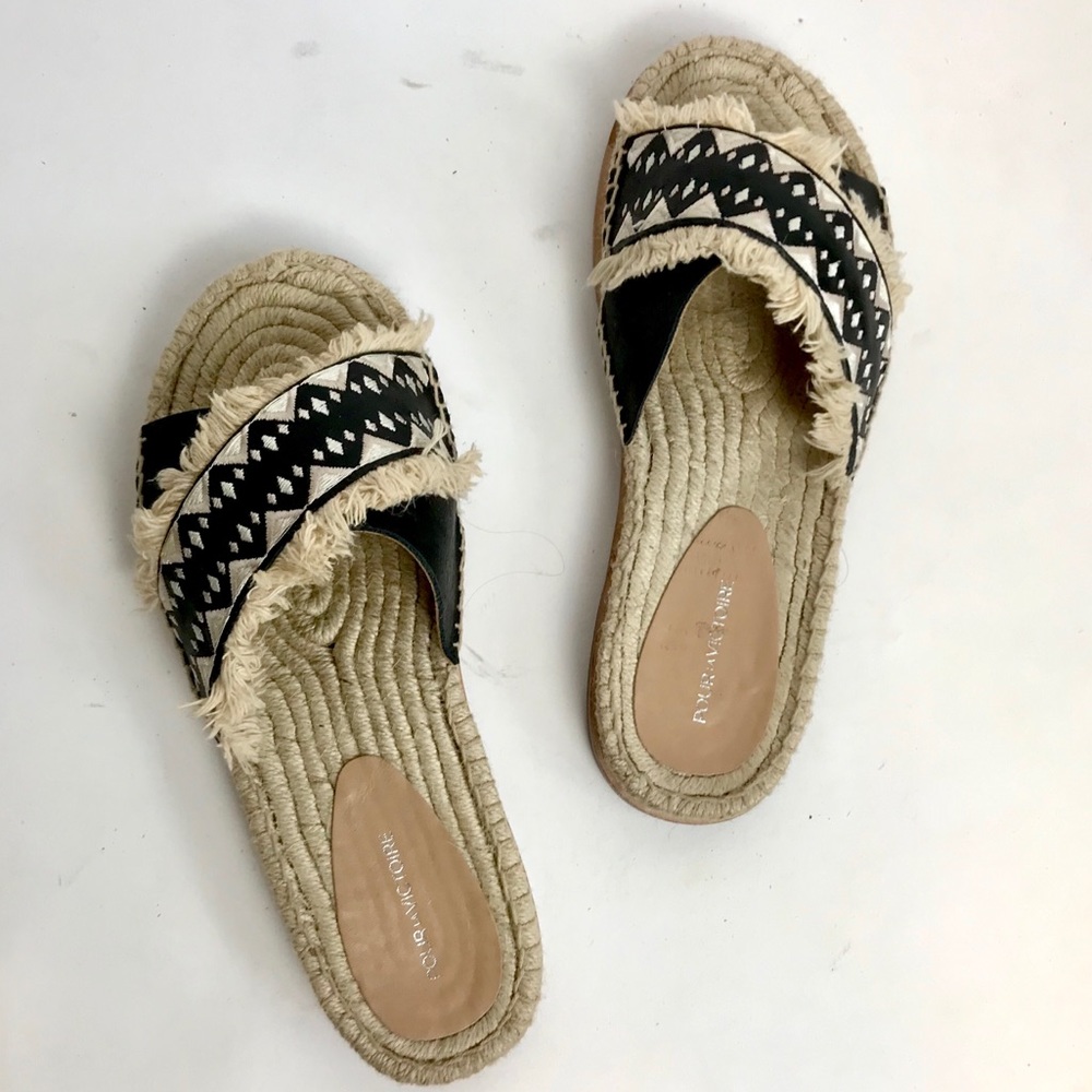 POUR LA VICTOIRE Espadrille  leather slides sandal